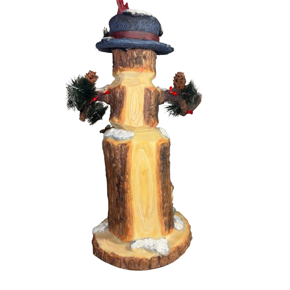 Roman, Inc.‎ Rustic Wooden Snowman Music Box "Walking In A Winter Wonderland" - Picture 3 of 16